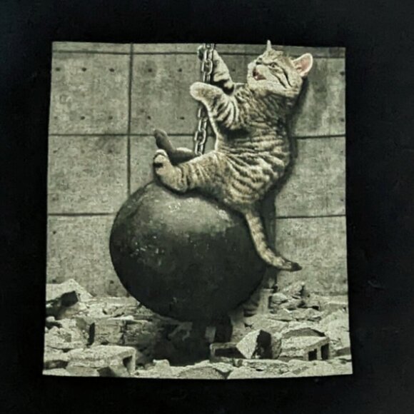 Cat Kitty Wrecking Ball Miley Cyrus Funny Novelty Tee Shirt Unisex 2X - Picture 2 of 5
